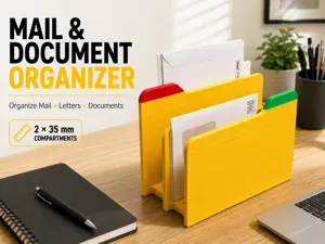 Desktop Folder Organizer – 2 Compartments & Color