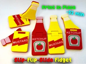 Ketchup and Mustard Flip + Slider Fidget