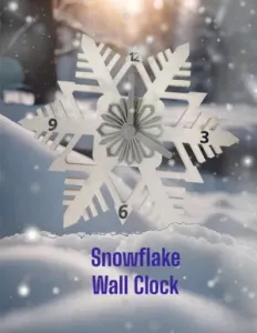 Wall Clock in Snowflake design