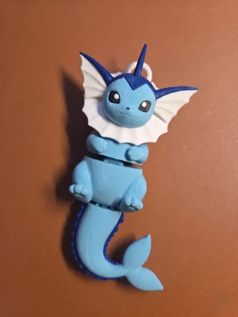 Articulated Vaporeon Fidget Toy Keychain — Image 2 of 2