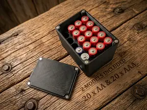 Magnetic Battery Storage Box (20x AA / 20x AAA)