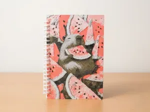 Cute Capybara Watermelon Notebook Cover