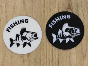 Fishing Coaster / Untersetzer / perch