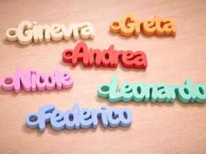 Portachiavi Nome Parametrico Personalizzabile