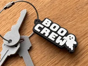 Boo Crew Ghost Keychain – Quick Halloween Print