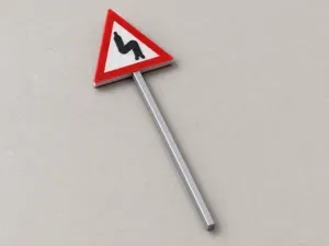 German Sign VZ 105-10 Double Bend - 6 Scales
