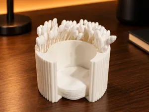 Modern Japandi Cotton Pad & Cotton Swab Holder