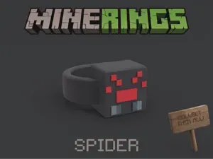 MineRings Spider – Minecraft Character Rings
