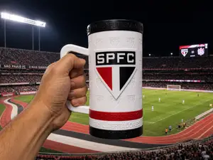 Porta Lata/Long Neck do São Paulo FC com Alça
