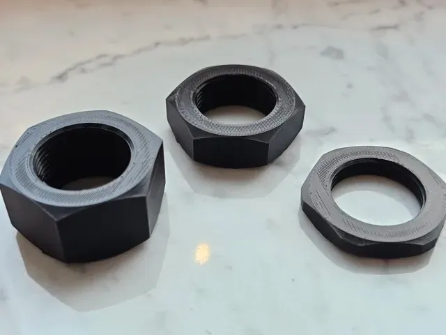 M25x1.5 Threaded Nuts - 3 Heights — Image 2 of 3