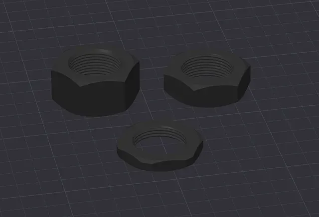 M25x1.5 Threaded Nuts - 3 Heights — Image 3 of 3