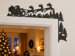 Santa Claus Christmas Door Corner Decoration