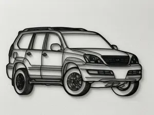 Lexus GX470 Isometric Wall Art