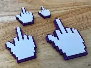 8-Bit Middle Finger - Fridge Magnet (Hot-Swap)