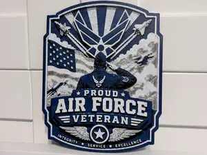 Proud Air Force Veteran Tribute Plaque
