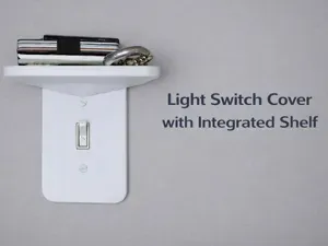 Version 2, Light switch cover, with built-in shelf