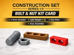 4‑Part Screw & Nut Construction Set!!!