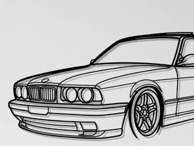 Silhouette M5 E34 100cm de large