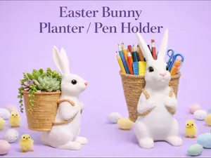Alfred - The Easter Bunny Planter/Pen Holder