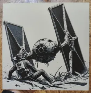 TIE FIghter crash - Hueforge