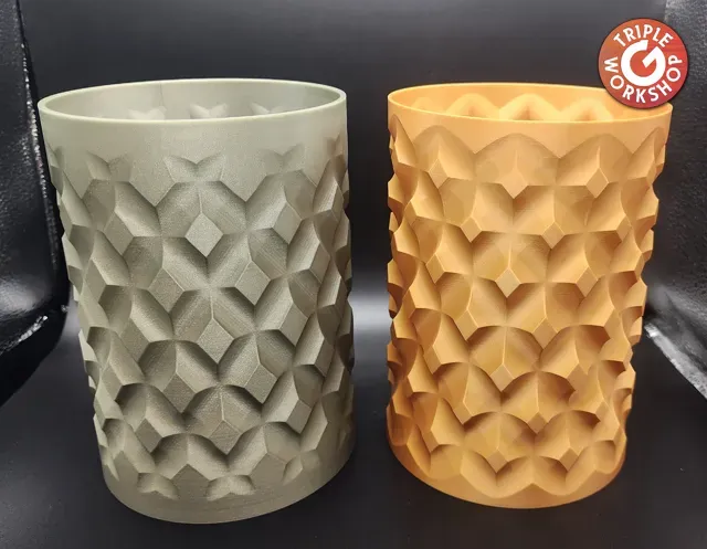 Inverse Diamond Pleated Spiral Vases Shallow+Deep — Фото 6 из 6