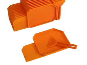 Glue spatulas with trays for epoxy resin