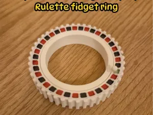 Roulette Fidget Ring – 3D Printable Spinner Ring