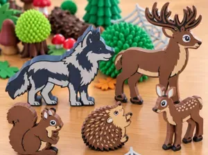 Herfst bos open end game dieren