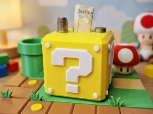 Mario Question Block Piggy Bank – No AMS No Glue!