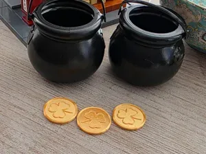 St. Patrick's Day Leprechaun Shamrock Gold Coins