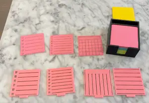 Calendar and list stencil for Post-it Notes