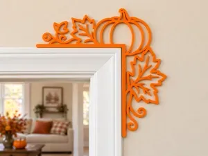 Pumpkin & Maple Leaf Door Corner – Fall Decor