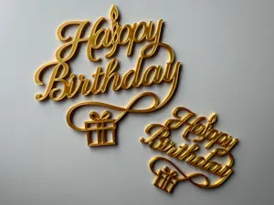 Happy Birthday Schrift Tischdeko und Kuchendeko
