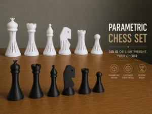 Parametric Chess Set – Solid & Openwork