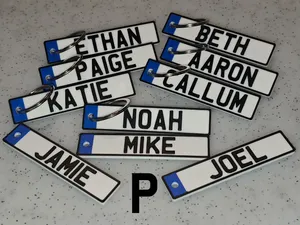 Name key fob (names beginning with P)