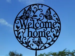 Butterfly Welcome Home 2D Wall Art