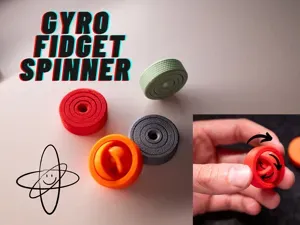 GYRO Fidget Spinner - Cool Knurling Pattern!