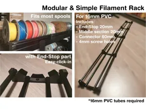 Simple Filament/Spool Rack (PVC pipes)
