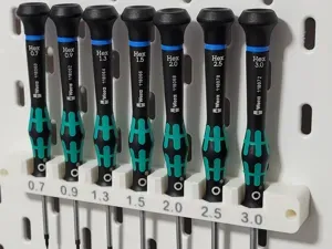 IKEA SKADIS Tool Holder, WERA - 7Pc Hex Metric Micro Screwdriver Set