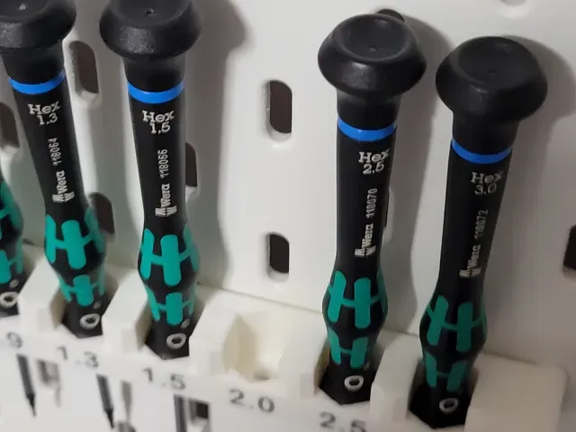 IKEA SKADIS Tool Holder, WERA - 7Pc Hex Metric Micro Screwdriver Set — Image 2 of 6