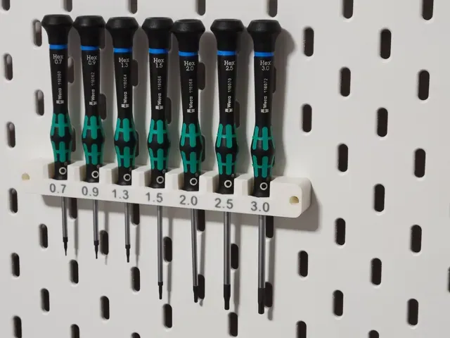 IKEA SKADIS Tool Holder, WERA - 7Pc Hex Metric Micro Screwdriver Set — Image 5 of 6