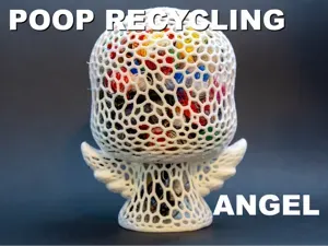 Christmas ornament voronoi Angel recycle poop