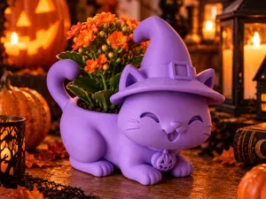 Mini Planter - Halloween Cat
