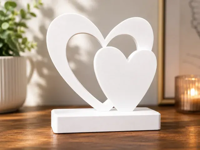 Heart Sculpture Stand – Romantic Decor