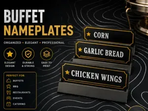 Barbecue Buffet Nameplates