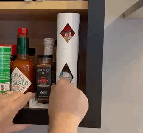 Spice Rack - Pull and Pivot - No Hardware Required