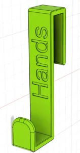 Parametric kitchen towel hanger