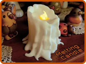 Melting Candle with LED Tea Light