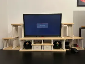 Greek Column Desk Organizer for 24" Monitor