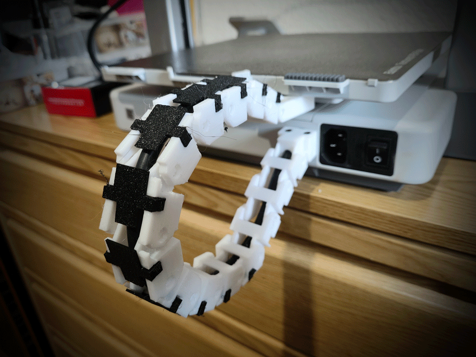 A1 Heatbed Cable Chain Professional with Stress-Relief like Voron and Industrial Printers - bed